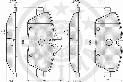 Optimal 12232 - Komplet Pločica, disk-kočnica www.molydon.hr