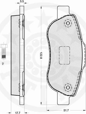 Optimal 12226 - Komplet Pločica, disk-kočnica www.molydon.hr