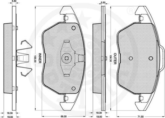 Optimal 12220 - Komplet Pločica, disk-kočnica www.molydon.hr