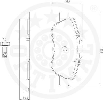 Optimal 12227 - Komplet Pločica, disk-kočnica www.molydon.hr