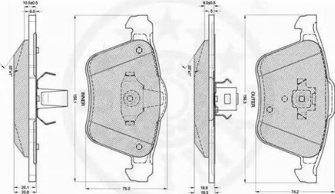 Optimal 12273 - Komplet Pločica, disk-kočnica www.molydon.hr