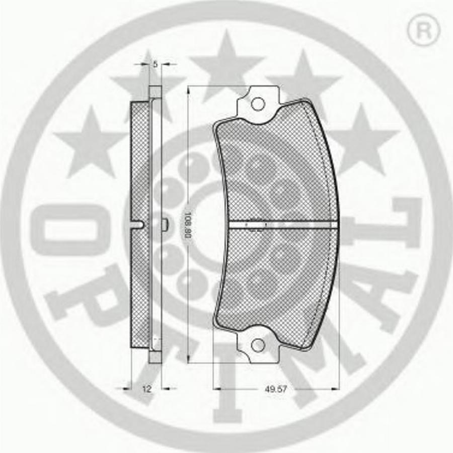 Optimal 3500/12 - Komplet Pločica, disk-kočnica www.molydon.hr