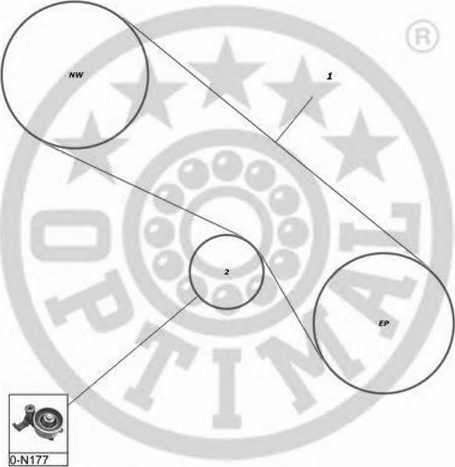 Optimal SK-1647 - Komplet zupčastog remena www.molydon.hr