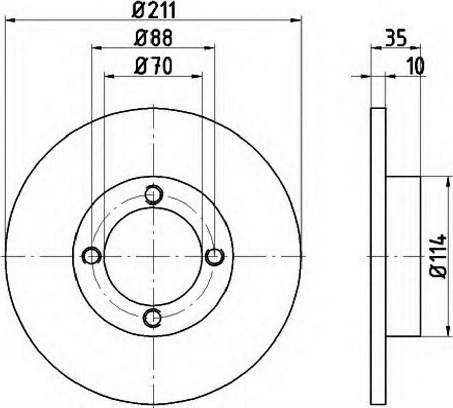 Pagid 54700PRO - Kočioni disk www.molydon.hr