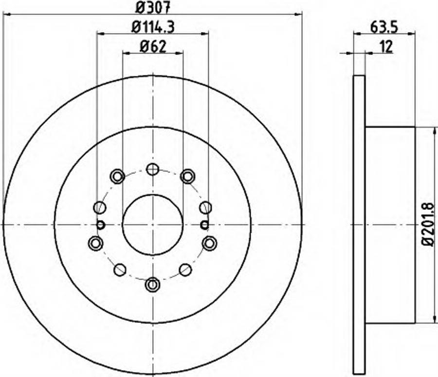 Pagid 54708PRO - Kočioni disk www.molydon.hr