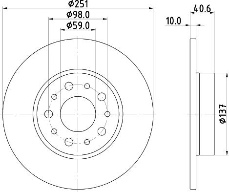 Pagid 55443 - Kočioni disk www.molydon.hr