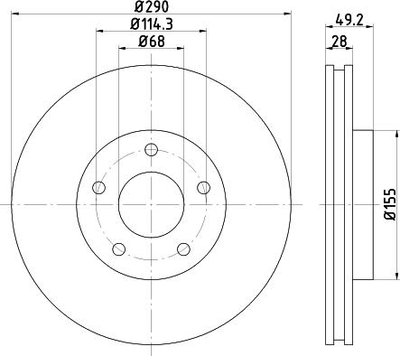 Pagid 55409 - Kočioni disk www.molydon.hr