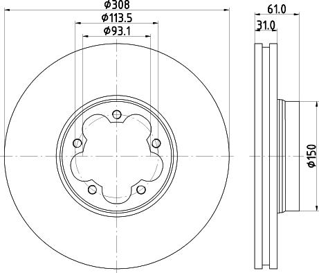 Pagid 55743 - Kočioni disk www.molydon.hr