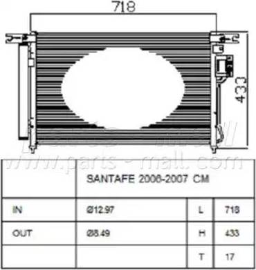 Parts-Mall PXNCA-086 - Kondenzator, klima-Uređaj www.molydon.hr