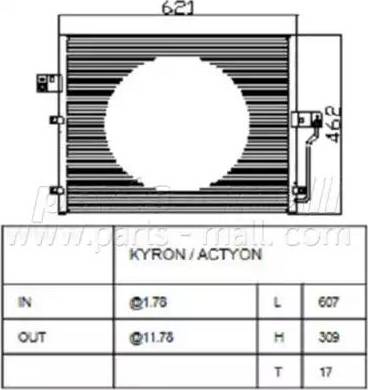 Parts-Mall PXNCD-014 - Kondenzator, klima-Uređaj www.molydon.hr