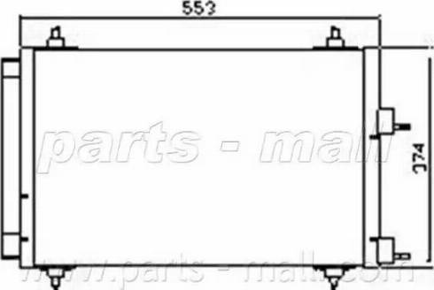 Parts-Mall PXNCX-054L - Kondenzator, klima-Uređaj www.molydon.hr