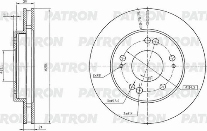 Patron PBD1434 - Kočioni disk www.molydon.hr