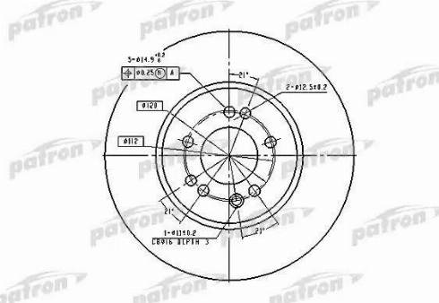 Patron PBD1585 - Kočioni disk www.molydon.hr