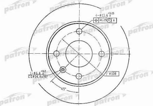 Patron PBD1652 - Kočioni disk www.molydon.hr