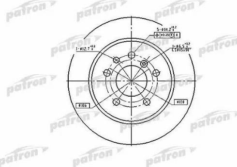 Patron PBD1613 - Kočioni disk www.molydon.hr