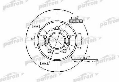 Patron PBD1029 - Kočioni disk www.molydon.hr