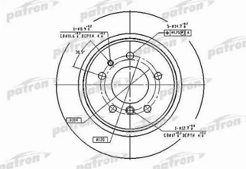 Patron PBD2557 - Kočioni disk www.molydon.hr