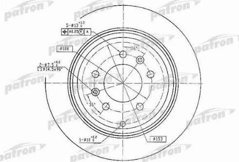 Patron PBD2582 - Kočioni disk www.molydon.hr