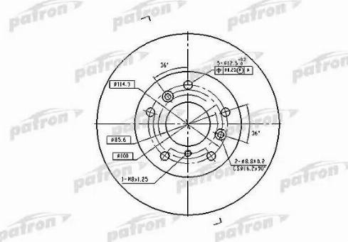 Patron PBD2571 - Kočioni disk www.molydon.hr