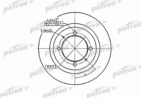 Patron PBD2784 - Kočioni disk www.molydon.hr