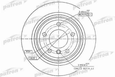 Patron PBD2783 - Kočioni disk www.molydon.hr