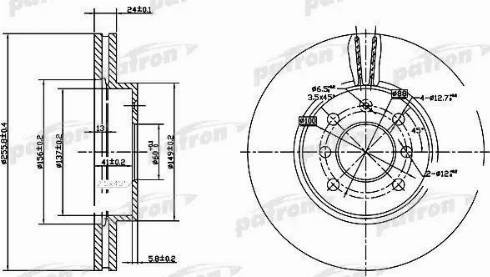 Patron PBD7092A - Kočioni disk www.molydon.hr