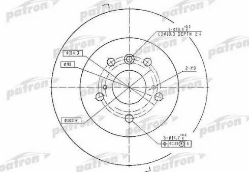 Patron PBD7005 - Kočioni disk www.molydon.hr