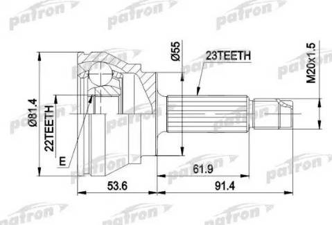 Patron PCV1014 - Kardan, Pogonska osovina www.molydon.hr