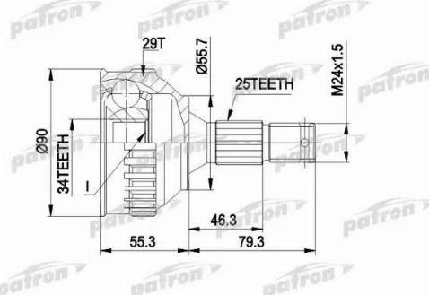 Patron PCV1282 - Kardan, Pogonska osovina www.molydon.hr