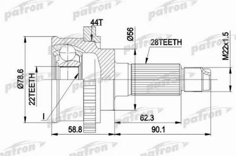 Patron PCV3850A - Kardan, Pogonska osovina www.molydon.hr