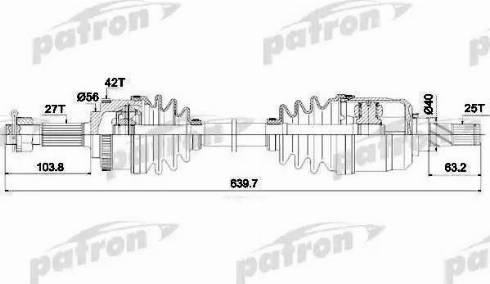 Patron PDS1620 - Pogonska osovina www.molydon.hr