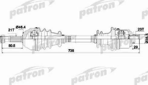 Patron PDS1075 - Pogonska osovina www.molydon.hr