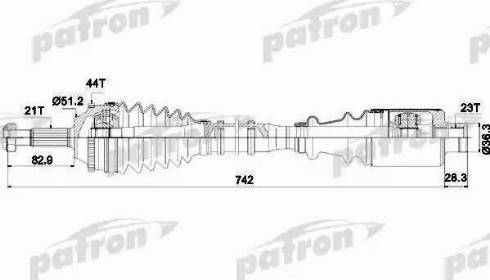 Patron PDS1116 - Pogonska osovina www.molydon.hr