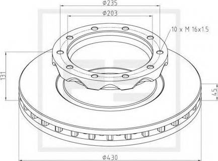 PE Automotive 486.000-00A - Kočioni disk www.molydon.hr