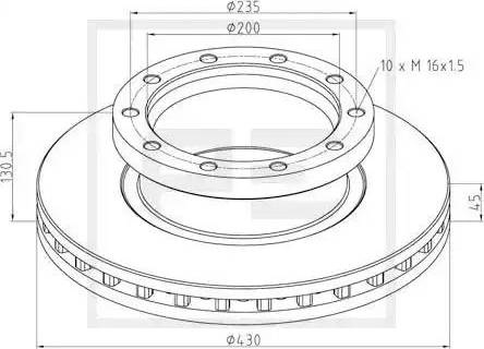 PE Automotive 476.002-00A - Kočioni disk www.molydon.hr