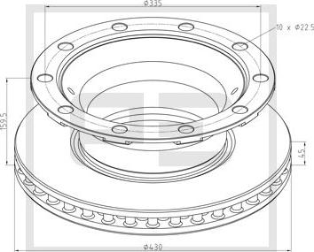 PE Automotive 046.384-00A - Kočioni disk www.molydon.hr