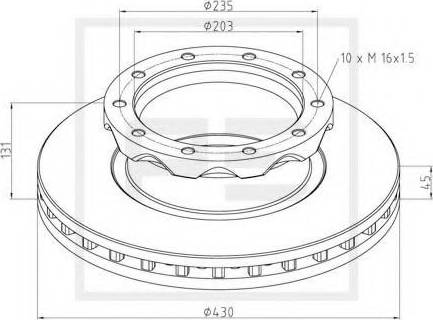 PE Automotive 056.105-00A - Kočioni disk www.molydon.hr