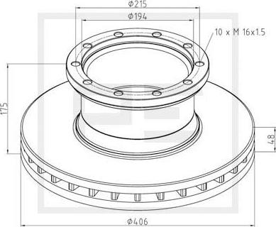 PE Automotive 056.102-00A - Kočioni disk www.molydon.hr