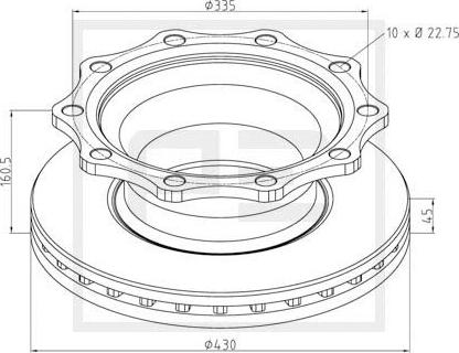 PE Automotive 066.251-00A - Kočioni disk www.molydon.hr