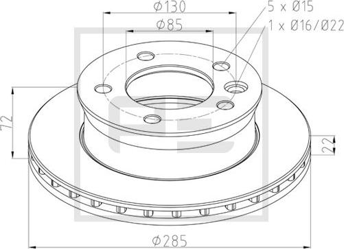 PE Automotive 016.646-00A - Kočioni disk www.molydon.hr