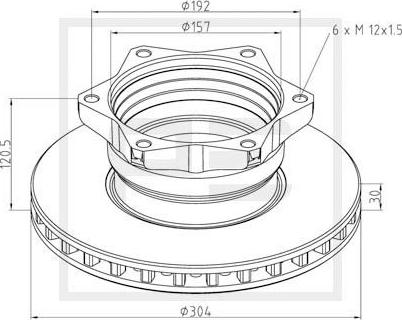 PE Automotive 016.651-00A - Kočioni disk www.molydon.hr