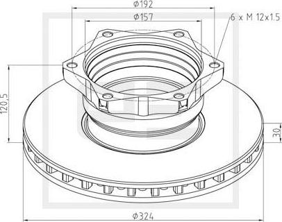 PE Automotive 016.653-00A - Kočioni disk www.molydon.hr