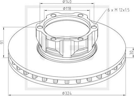 PE Automotive 016.652-00A - Kočioni disk www.molydon.hr