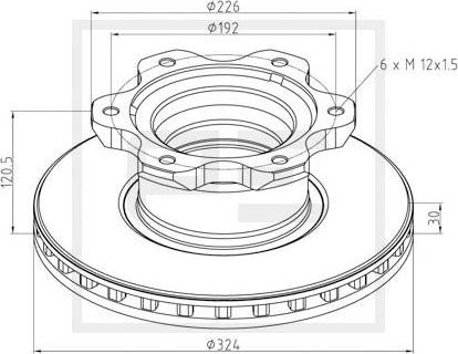 PE Automotive 016.661-00A - Kočioni disk www.molydon.hr