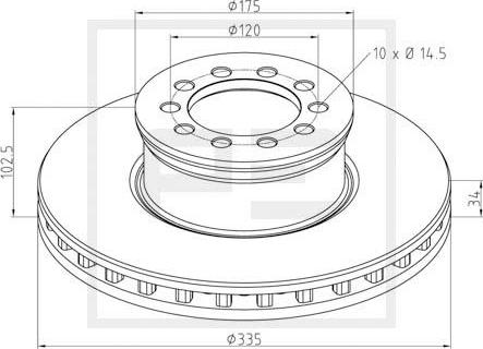 PE Automotive 016.662-00A - Kočioni disk www.molydon.hr