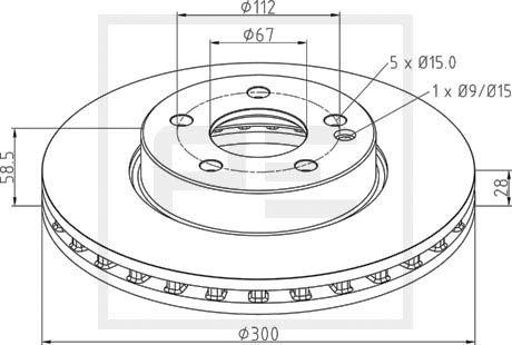 PE Automotive 016.674-00A - Kočioni disk www.molydon.hr