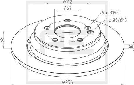 PE Automotive 016.673-00A - Kočioni disk www.molydon.hr