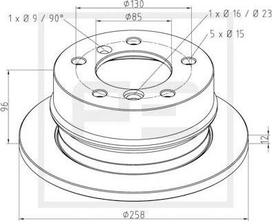 PE Automotive 016.290-00A - Kočioni disk www.molydon.hr