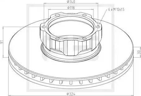 PE Automotive 016.273-00A - Kočioni disk www.molydon.hr