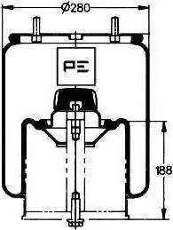 PE Automotive 084.082-73A - Meh, pneumatski Ovjes www.molydon.hr